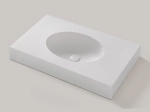 Plan vasque lavabo sur mesure : L 60 à 201 x P 40 à 51 cm, finition lisse mate, 10 couleurs au choix, Anti bactérien, résine Akrytan® teinté dans la masse, Livraison Offerte.